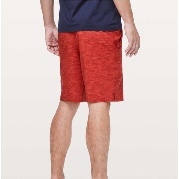 Lululemon Mens T.H.E. Short *Linerless 9" Heather Allover Solar Orange NWT S - Picture 3 of 15